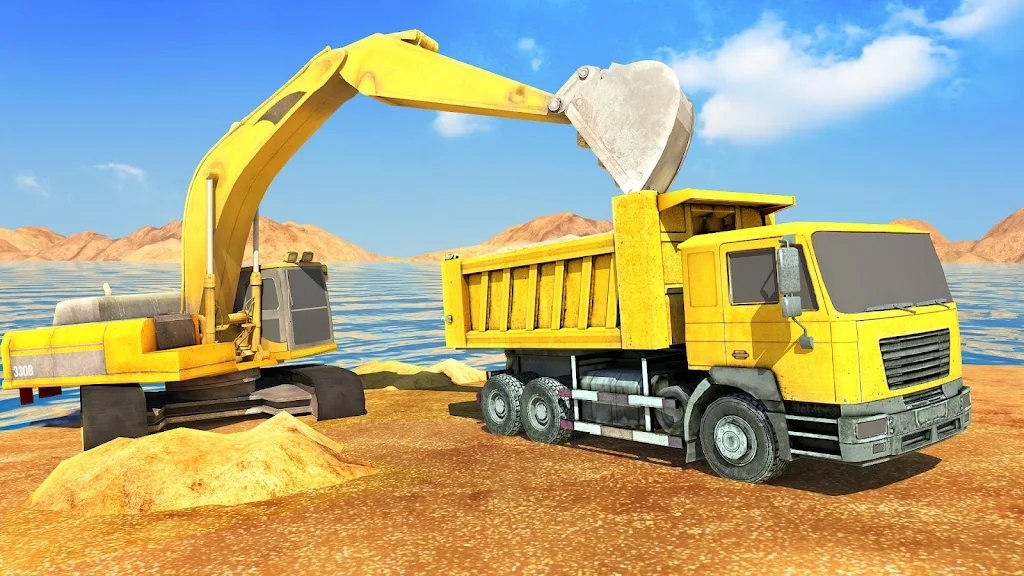 挖沙机河道挖掘机最新版游戏截图